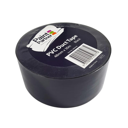 Packshot of Paint Partner Black PVC Duct Tape Ideal for Sealing and Patching 48mm x 30m