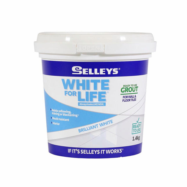 Selleys White For Life Ready to use Grout Brilliant White 1.4Kg