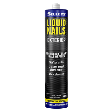 Selleys Liquid Nails Exterior: Ultra-Strong, Weather-Resistant Construction Adhesive for Timber, Concrete, Masonry, and More Green Building Compliant