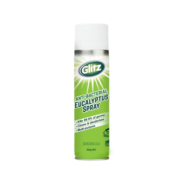 Packshot of Glitz Antibacterial Eucalyptus Spray Fresh Air Cleaner 200g