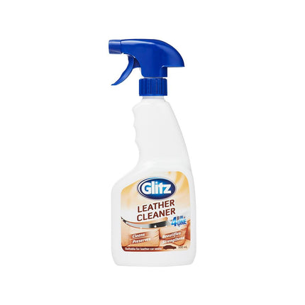 Packshot of Glitz Leather Cleaner Restores and Protects Leather 500ml