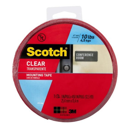 Scotch 3M Mounting Tape Clear 10lbs 2.5cm x 11.4m