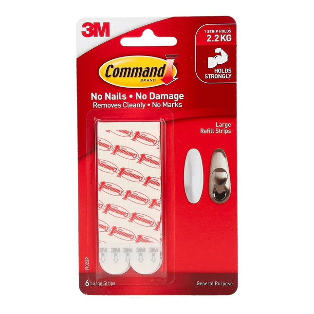 Packshot of Command Large White Refill Strips 6 Pack