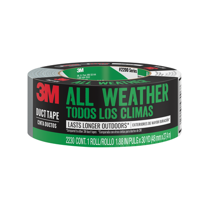 3M All Weather Duct Tape 48mm x 22.8m roll in grey