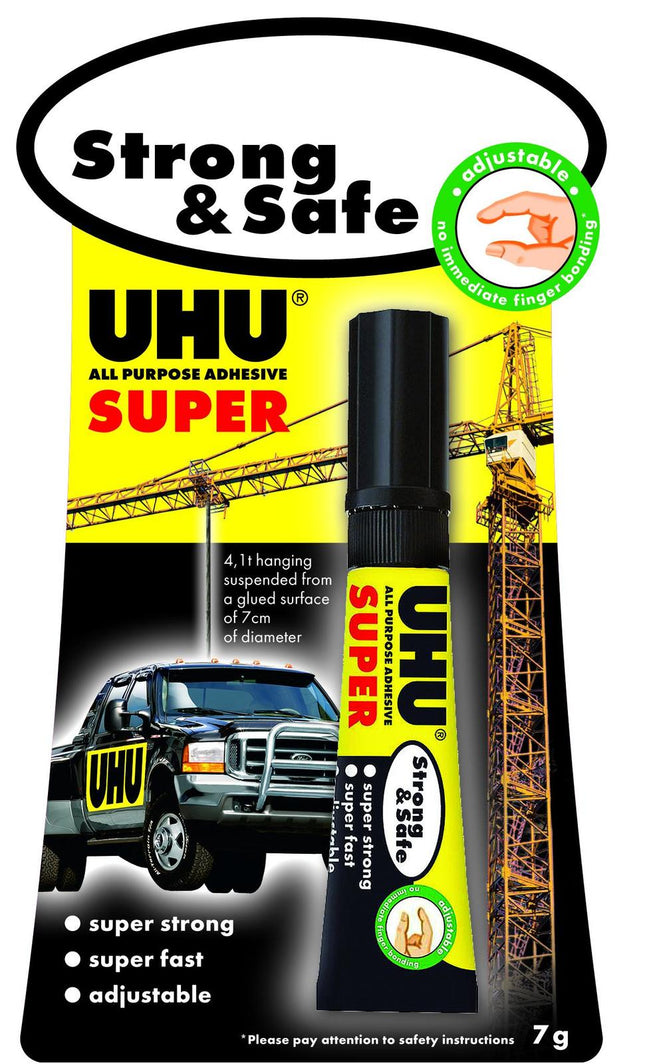 UHU Super Strong & Safe - No immediate finger bonding 7g
