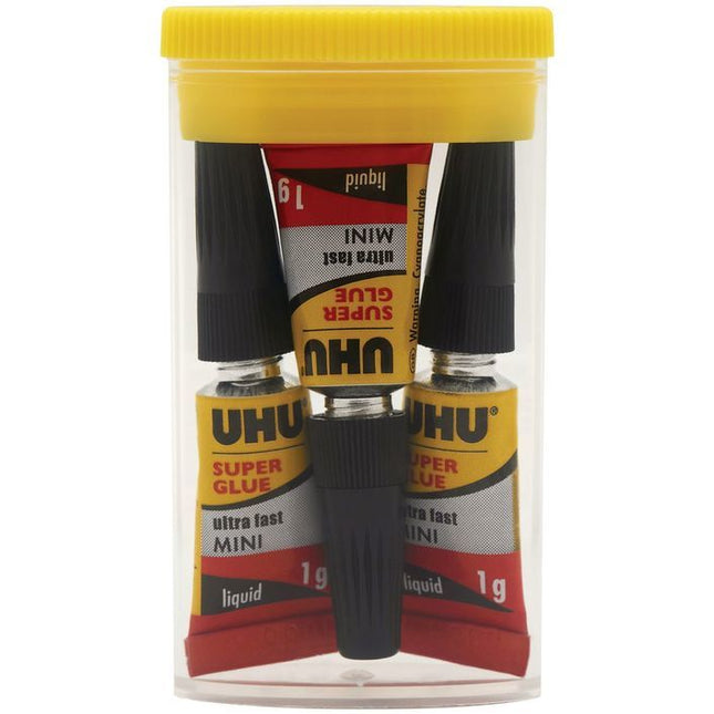 UHU Super Minis 3 x 1g Super Glue Multi-Purpose 3 x 1g