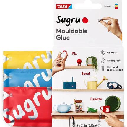 Sugru Mouldable Glue - 3 Pack [Red Blue Yellow]
