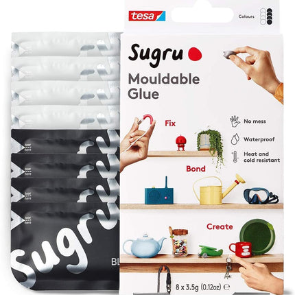 Sugru Mouldable Glue - 8 Pack [Black White]
