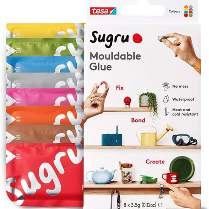 Sugru Mouldable Glue - 8 Pack [Multi Colour]