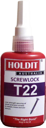 Loctite 222 Equivalent - T22 SCREWLOCK: Removable Thread Locking in Machinery and Equipment 50ml
