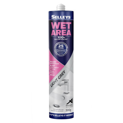 Selleys Wet Area Silicone Sealant Kitchen Bathroom & Laundry 300g