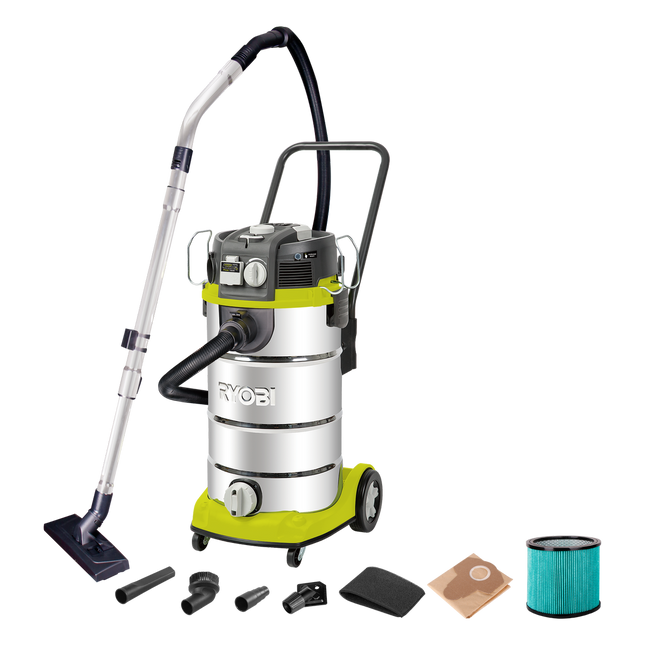 Packshot of Ryobi Wet & Dry Vacuum 40L 1400W for Heavy-Duty Cleanup