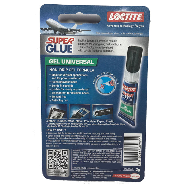 Loctite Super Glue Gel Universal Non Drip Formula 3g