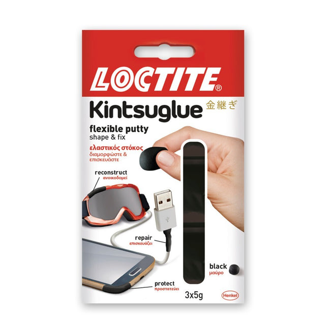 Loctite Kintsuglue Flexible Putty 3 x 5g [Black]