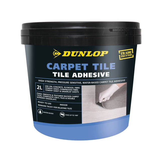 Packshot of Dunlop Pressure Sensitive Carpet Tile Adhesive 2L