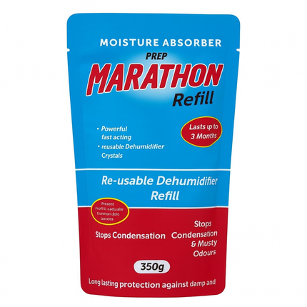 Prep Marathon Moisture Absorber Crystals 350g – Prevent Mould & Musty Odours