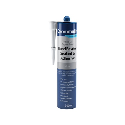 Packshot of Crommelin Hybrid MS Polyurethane Flexible Sealant 300ml