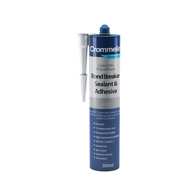 Packshot of Crommelin Hybrid MS Polyurethane Flexible Sealant 300ml