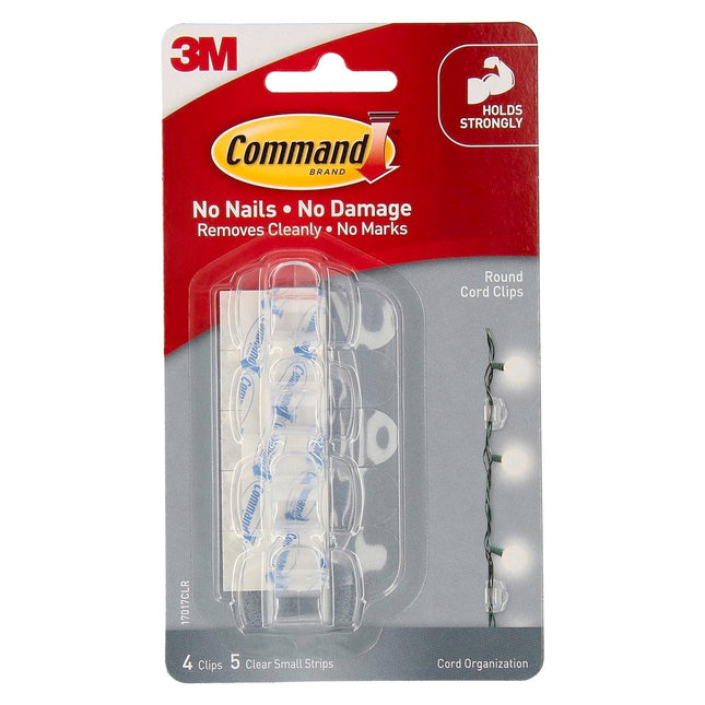 Packshot of Command Clear Round Cord Clips 4 Pack
