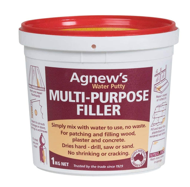 Agnews Water Putty - Multi-Purpose Filler & Floor Leveler (Interior/Exterior Grade)