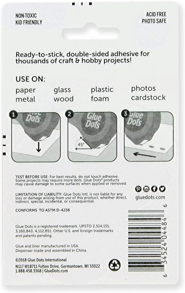 Glue Craft Dots Dispenser Permanent Projects Easy to use 200 Dots