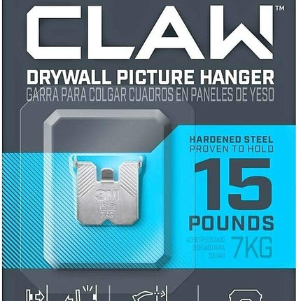 3M Claw Drywall Picture Hanger 15lbs 7Kg [Pack x 1]