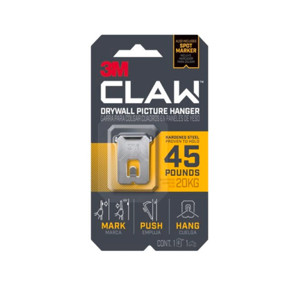 3M Claw Drywall Picture Hanger 45lbs 20Kg [Pack x 1]