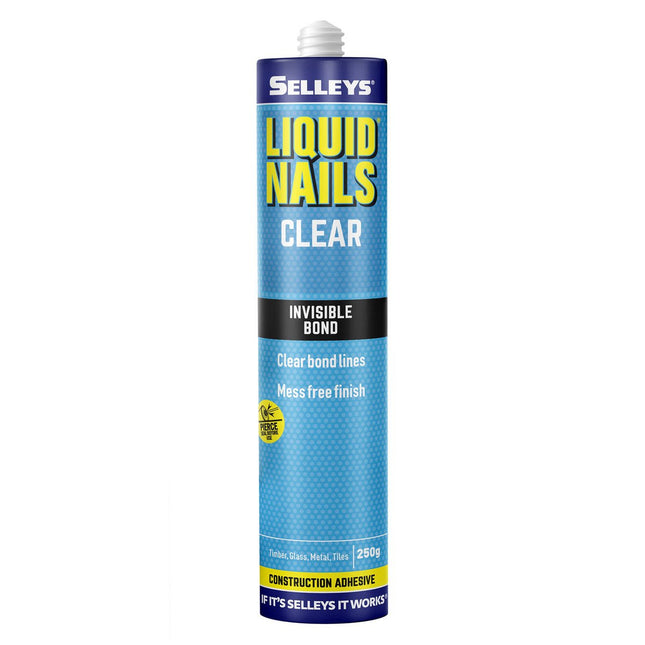 Selleys Clear Liquid Nails Adhesive High Strength mess free finish 250g
