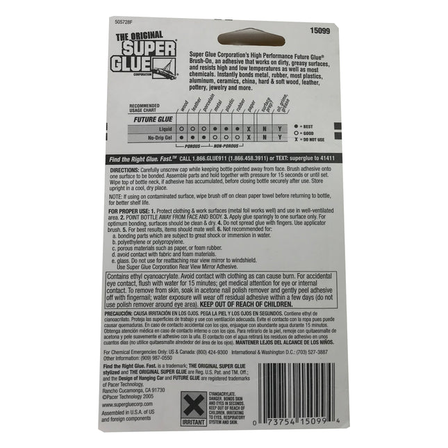 The Original Super Glue High Performance Future Glue 5g Brush On Bonds Instantly Multiple Surfaces 5g