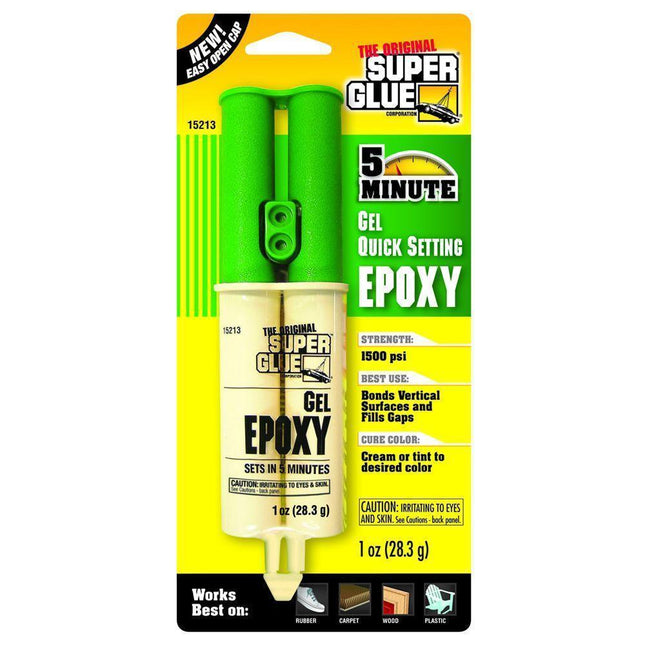 The Original Super Glue Quick Set Gel Epoxy 5 minutes Gap Filler 28.3g