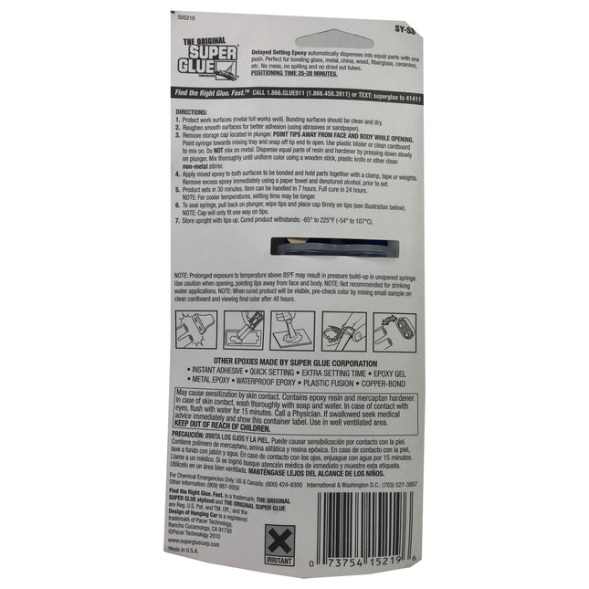 The Original Super Glue 30 minute Delayed Setting Epoxy with Easy Open Cap 28.3g