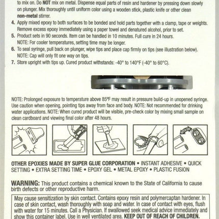 The Original Super Glue 90 Seconds Instant Setting Epoxy with easy open cap 28.3g
