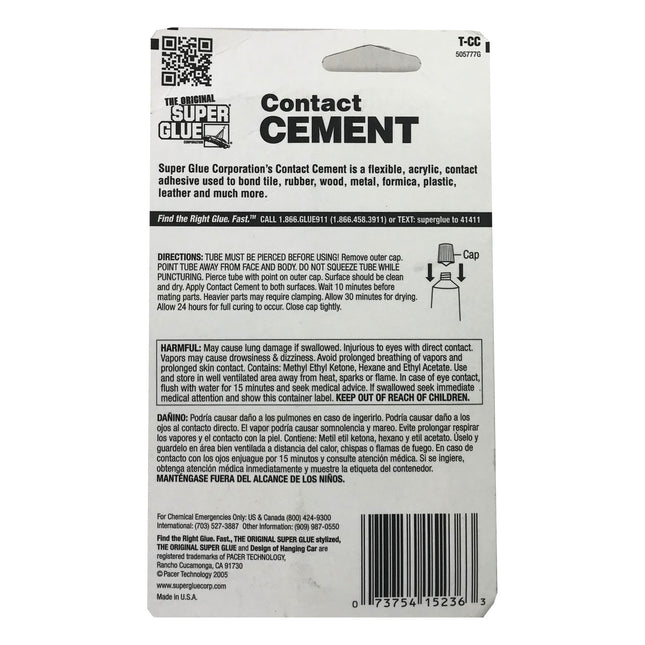 The Original Super Glue Contact Cement Flexible Contact Adhesive 29.5ml