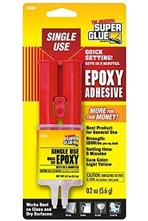 The Original Super Glue 5 Minute Quick Setting Epoxy Single Use 5.6g
