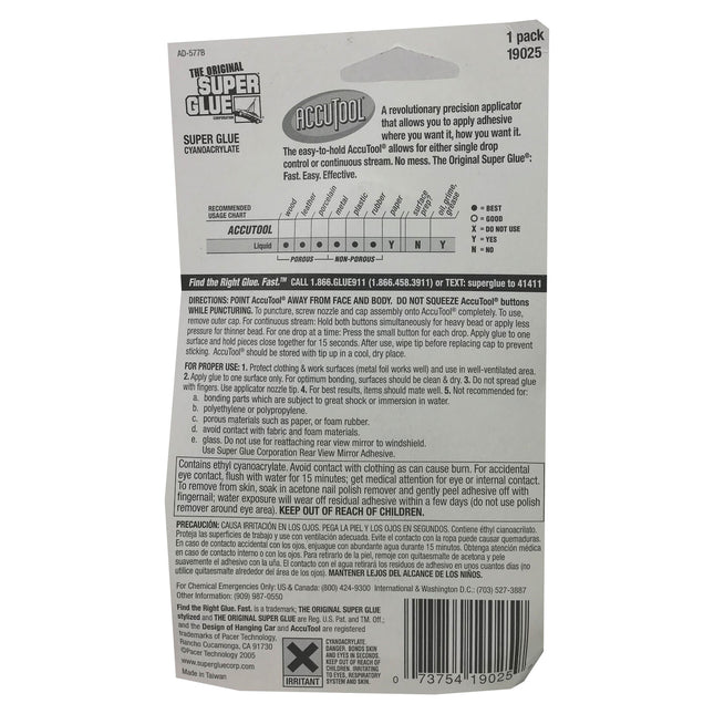 The Original Super Glue Super Glue with Accutool precise applicator 5g