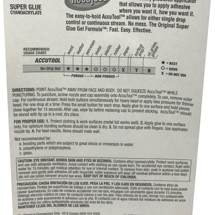 The Original Super Glue Gel Super Glue with Accutool precision applicator 5g