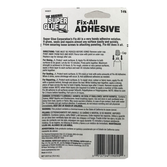 The Original Super Glue Fix-All Adhesive Water Resistant 18.4ml