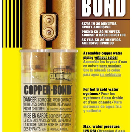 The Original Super Glue Copper Bond Epoxy 20 Minutes Setting For Hot and Cold Water Systems 28.3g
