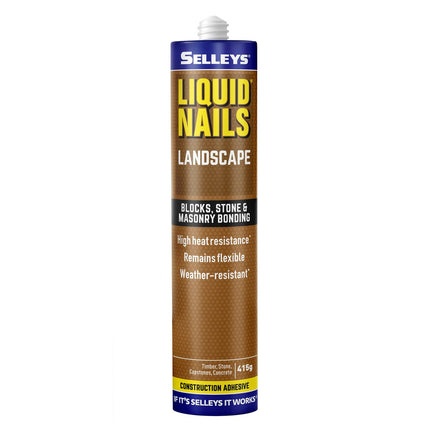 Selleys Liquid Nails Landscape Bricks Blocks Masonry High Strength 415g