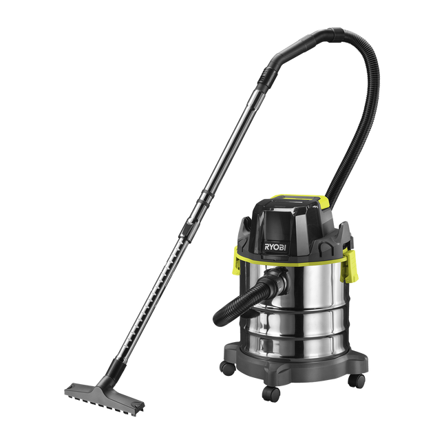 Packshot of Ryobi 18V ONE+ Wet & Dry Vacuum 18L Tool Only - for Workshop Cleanup