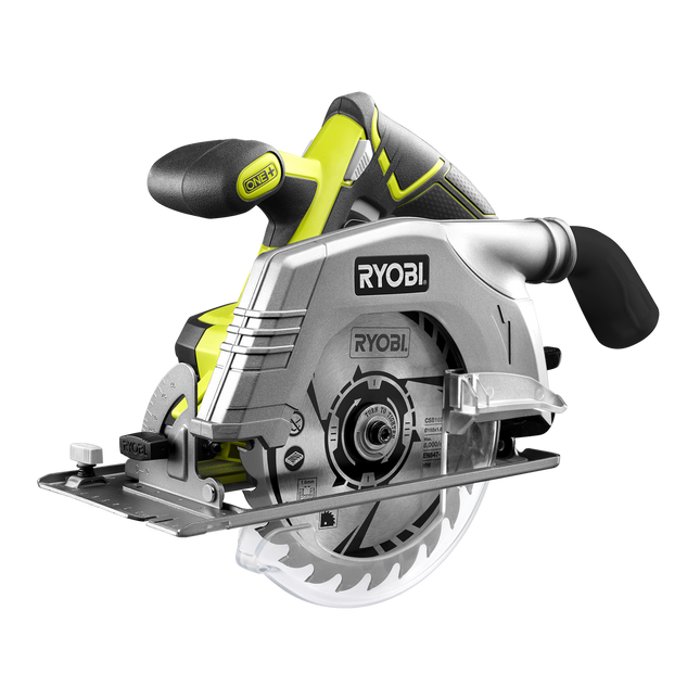 Packshot of Ryobi 18V ONE+ 165mm Cordless Circular Saw - Skin Only