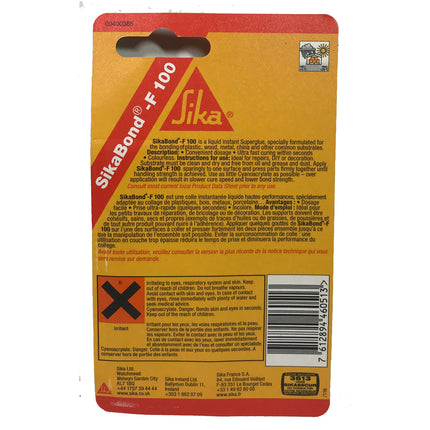SikaBond F100 Superglue with Anticlog Cap 3g