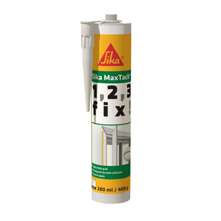 Sika 123 Fix MaxTack Water based instant grab adhesive most substrates 400g