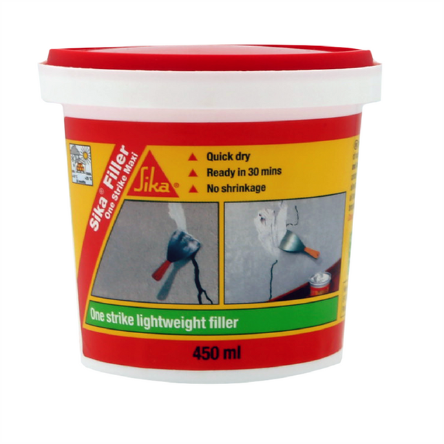 Sika Filler One Strike Maxi Quick Dry No Shrinkage Lightweight Filler 450ml