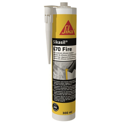 Sika Sikasil 670 Fire Resistant Silicone Sealant [Grey]