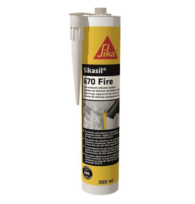 Sika Sikasil 670 Fire Resistant Silicone Sealant [Grey]