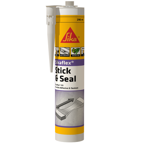 Sika Sikaflex®-111 Stick & Seal White: 1-Part Adhesive & Sealant 290ml