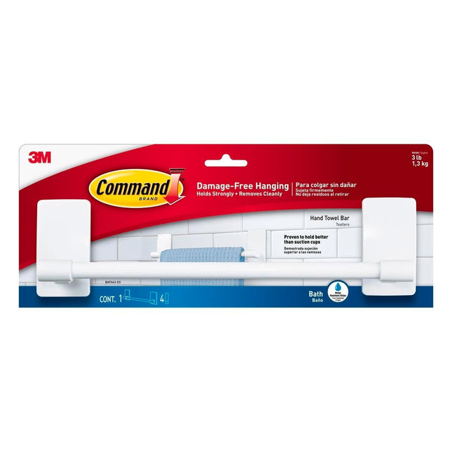 Packshot of Command Plastic Bath Hand Towel Bar Adhesive Mount