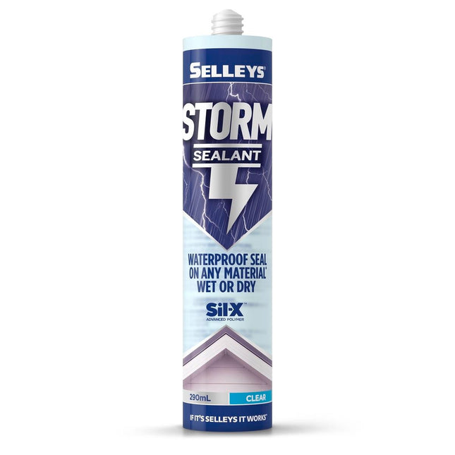 Selleys Storm Clear Sealant Waterproof Any Material Wet or Dry Sil-X 290ml