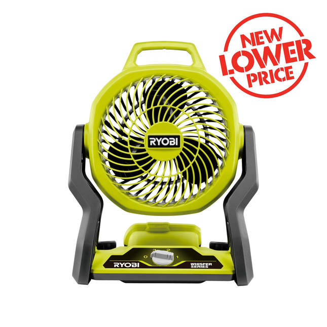 Packshot of Ryobi 18V ONE+ Hybrid Fan - Skin Only